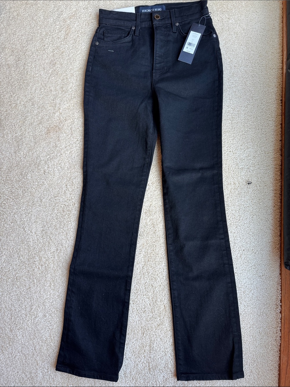 Veronica Beard Black Flare High-Rise Jeans lydia